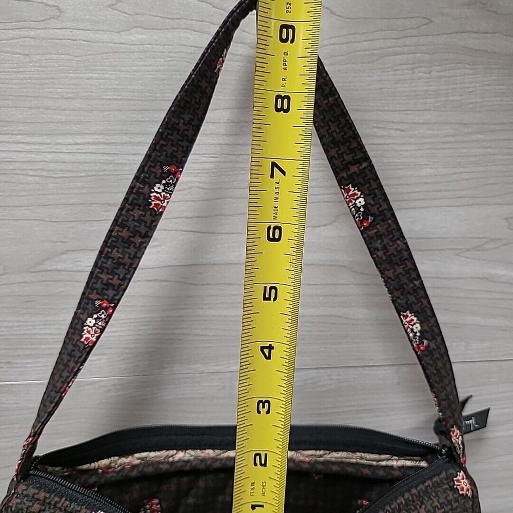 Vera Bradley Fall 2006 Houndstooth Brown Purse Bag Wallet Makeup Bag 3-piece - Picture 10 of 12